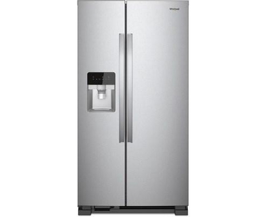 Whirlpool 33-Inch, 21.4 Cu. Ft. Side-By-Side Freestanding Refrigerator With Exterior Ice And Water Dispenser With Everydrop™ Water Filtration - WRS331SDHM