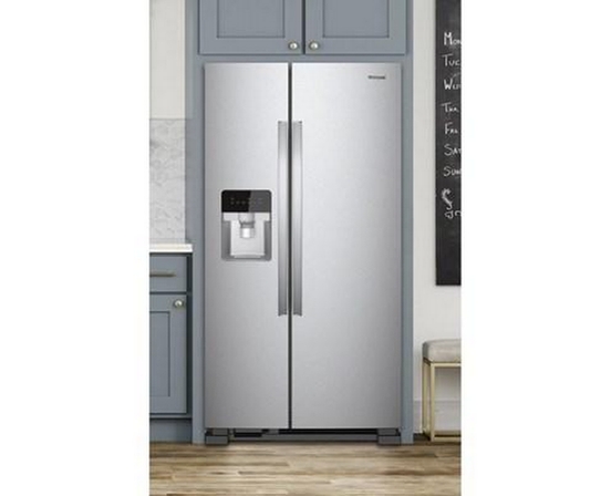 Whirlpool 33-Inch, 21.4 Cu. Ft. Side-By-Side Freestanding Refrigerator With Exterior Ice And Water Dispenser With Everydrop™ Water Filtration - WRS331SDHM