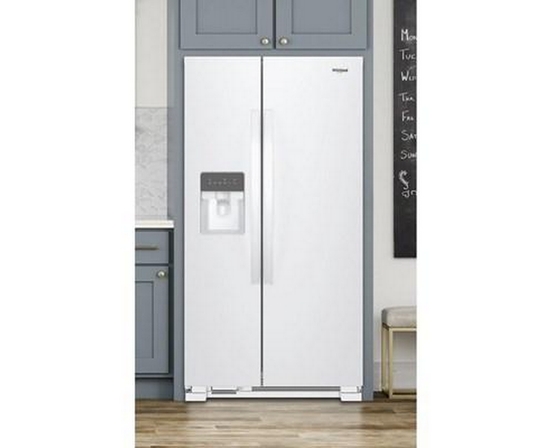 Whirlpool 33-Inch, 21.4 Cu. Ft. Side-By-Side Freestanding Refrigerator With Exterior Ice And Water Dispenser With Everydrop™ Water Filtration - WRS331SDHW