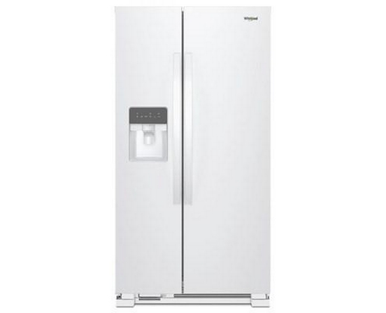Whirlpool 36-Inch, 24.5 Cu. Ft. Freestanding Side-By-Side Refrigerator With Exterior Ice And Water Dispenser With Everydrop™ Water Filtration - WRS335SDHW