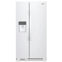 Whirlpool 36-Inch, 24.5 Cu. Ft. Freestanding Side-By-Side Refrigerator With Exterior Ice And Water Dispenser With Everydrop™ Water Filtration - WRS335SDHW