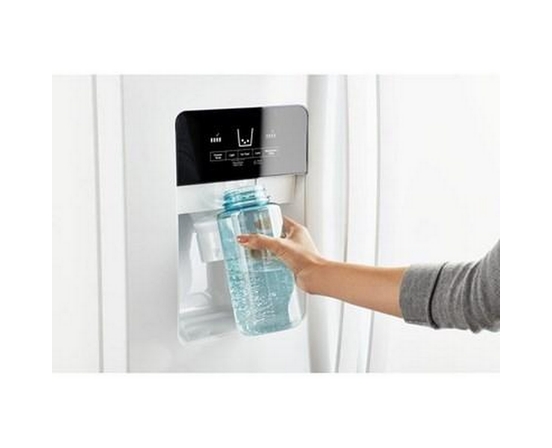 Whirlpool 36-Inch, 24.5 Cu. Ft. Freestanding Side-By-Side Refrigerator With Exterior Ice And Water Dispenser With Everydrop™ Water Filtration - WRS335SDHW