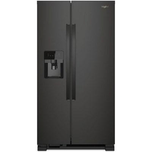 Whirlpool 36-Inch, 24.5 Cu. Ft. Freestanding Side-By-Side Refrigerator With Exterior Ice And Water Dispenser With Everydrop™ Water Filtration - WRS335SDHB
