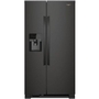 Whirlpool 36-Inch, 24.5 Cu. Ft. Freestanding Side-By-Side Refrigerator With Exterior Ice And Water Dispenser With Everydrop™ Water Filtration - WRS335SDHB