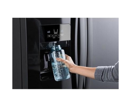 Whirlpool 36-Inch, 24.5 Cu. Ft. Freestanding Side-By-Side Refrigerator With Exterior Ice And Water Dispenser With Everydrop™ Water Filtration - WRS335SDHB