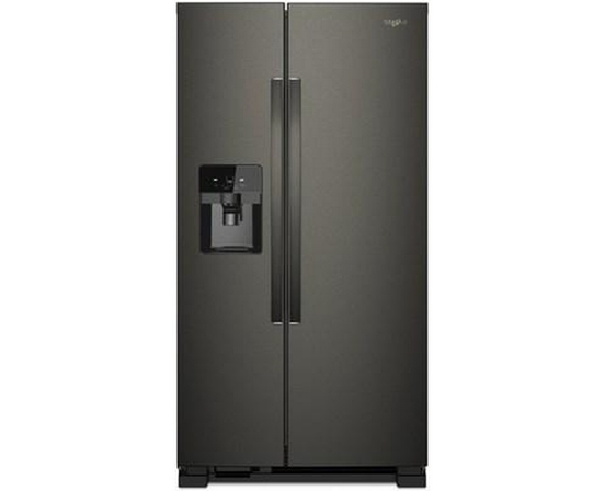 Whirlpool 36-Inch, 24.5 Cu. Ft. Side-By-Side Freestanding Refrigerator With Exterior Ice And Water Dispenser With Everydrop™ Water Filtration - WRS555SIHV