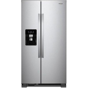 Whirlpool 36-Inch, 24.5 Cu. Ft. Side-By-Side Freestanding Refrigerator With Exterior Ice And Water Dispenser With Everydrop™ Water Filtration - WRS555SIHZ