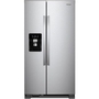Whirlpool 36-Inch, 24.5 Cu. Ft. Side-By-Side Freestanding Refrigerator With Exterior Ice And Water Dispenser With Everydrop™ Water Filtration - WRS555SIHZ