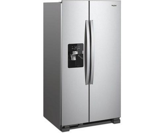 Whirlpool 36-Inch, 24.5 Cu. Ft. Side-By-Side Freestanding Refrigerator With Exterior Ice And Water Dispenser With Everydrop™ Water Filtration - WRS555SIHZ