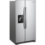 Whirlpool 36-Inch, 24.5 Cu. Ft. Side-By-Side Freestanding Refrigerator With Exterior Ice And Water Dispenser With Everydrop™ Water Filtration - WRS555SIHZ