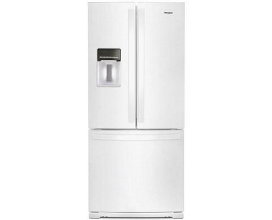 Whirlpool 30-Inch, 19.7 Cu.Ft. Freestanding French 3-Door Refrigerator With Exterior Water Dispenser With Everydrop® Filtration - WRF560SEHW