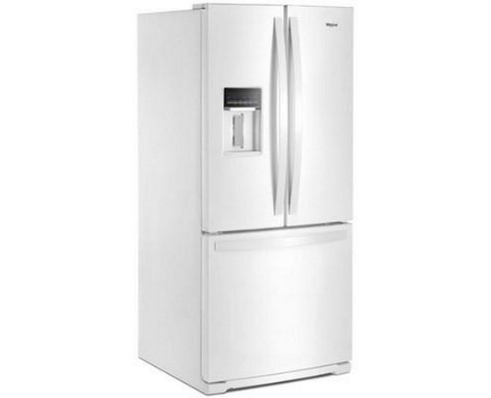 Whirlpool 30-Inch, 19.7 Cu.Ft. Freestanding French 3-Door Refrigerator With Exterior Water Dispenser With Everydrop® Filtration - WRF560SEHW