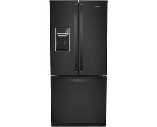 Whirlpool 30-Inch, 19.7 Cu.Ft. Freestanding French 3-Door Refrigerator With Exterior Water Dispenser With Everydrop® Filtration - WRF560SEHB