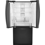 Whirlpool 30-Inch, 19.7 Cu.Ft. Freestanding French 3-Door Refrigerator With Exterior Water Dispenser With Everydrop® Filtration - WRF560SEHB