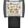 Whirlpool 30-Inch, 19.7 Cu.Ft. Freestanding French 3-Door Refrigerator With Exterior Water Dispenser With Everydrop® Filtration - WRF560SEHB