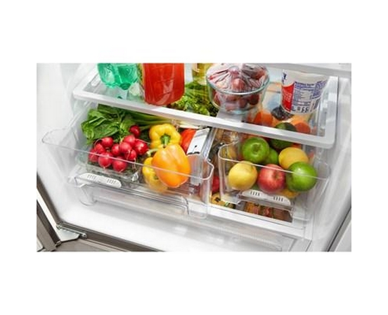Whirlpool 30-Inch, 19.7 Cu.Ft. Freestanding French 3-Door Refrigerator With Exterior Water Dispenser With Everydrop® Filtration - WRF560SEHV