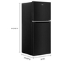 Whirlpool 24-Inch, 11.6 Cu.Ft. Counter-Depth Top Freezer Refrigerator With Automatic Defrost - WRT112CZJB