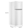 Whirlpool 24-Inch, 12.9 Cu.Ft. Freestanding Top Freezer Refrigerator - WRT313CZLW