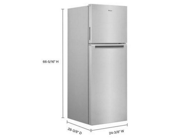 Whirlpool 24-Inch, 12.9 Cu.Ft. Freestanding Top Freezer Refrigerator - WRT313CZLZ