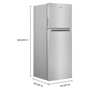 Whirlpool 24-Inch, 12.9 Cu.Ft. Freestanding Top Freezer Refrigerator - WRT313CZLZ