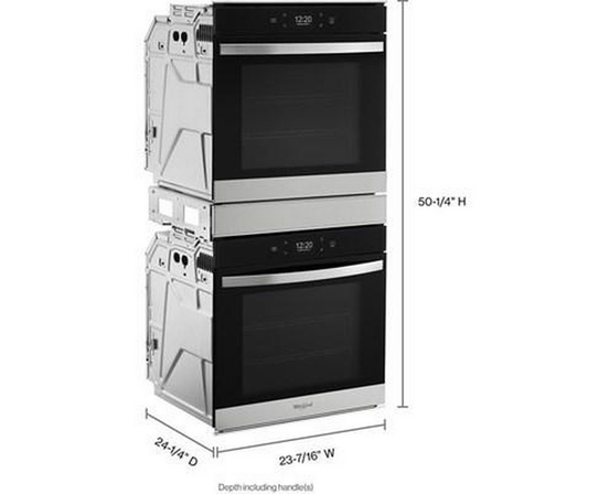 Whirlpool 24-Inch, 5.8 Cu. Ft.  Double Wall Oven With True Convection Technology - WOD52ES4MZ