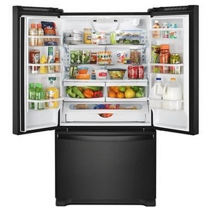Whirlpool 33-Inch, 22.1 Cu. Ft. Freestanding French 3-Door Refrigerator With Factory Installed Ice Maker - WRFF5333PB