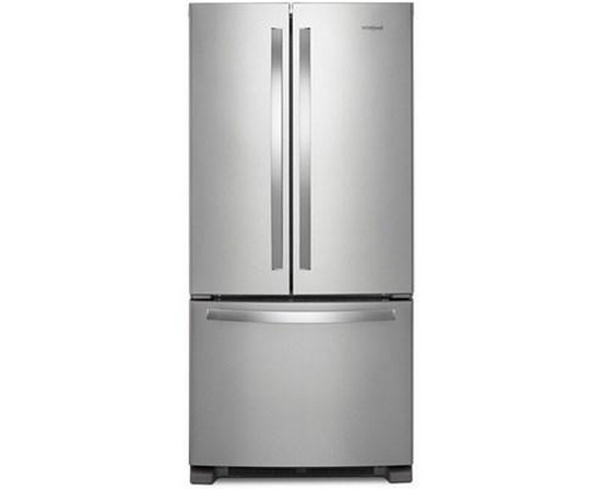Whirlpool 33-Inch, 22.1 Cu. Ft. Freestanding French 3-Door Refrigerator With Factory Installed Ice Maker - WRFF5333PZ