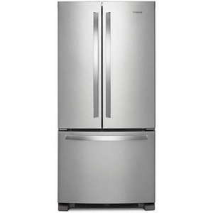 Whirlpool 33-Inch, 22.1 Cu. Ft. Freestanding French 3-Door Refrigerator With Factory Installed Ice Maker - WRFF5333PZ