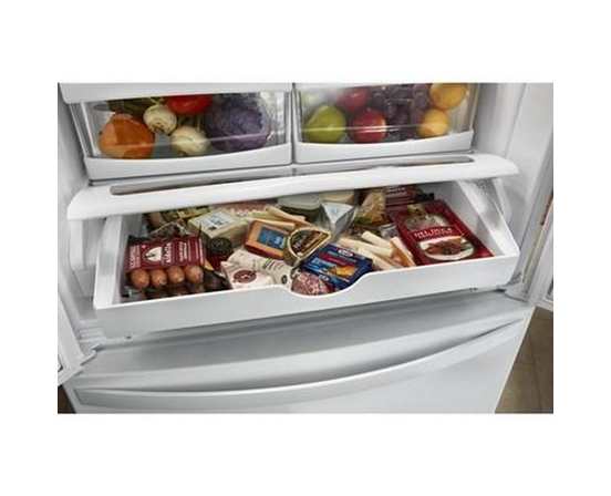 Whirlpool 33-Inch, 22.1 Cu. Ft. Freestanding French 3-Door Refrigerator With Factory Installed Ice Maker - WRFF5333PV