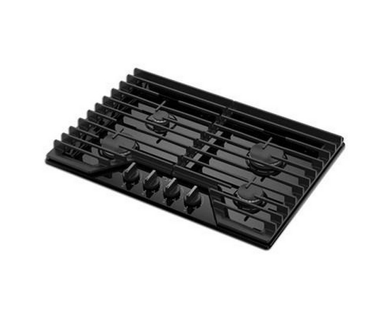 Whirlpool 30-Inch Built-In Gas Cooktop With Ez-2-Lift™ Hinged Cast-Iron Grates - WCGK5030PB