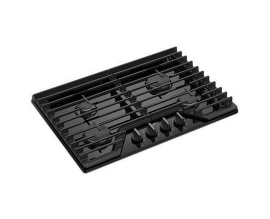 Whirlpool 30-Inch Built-In Gas Cooktop With Ez-2-Lift™ Hinged Cast-Iron Grates - WCGK5030PB