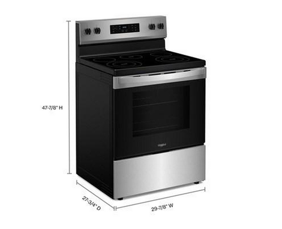 Whirlpool 30-inch Electric Range with Steam Clean - YWFES3330RZ