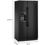 Whirlpool 36-Inch, 21 Cu. Ft. Side-By-Side Refrigerator With Water And Ice Dispenser - WRSC5536RV