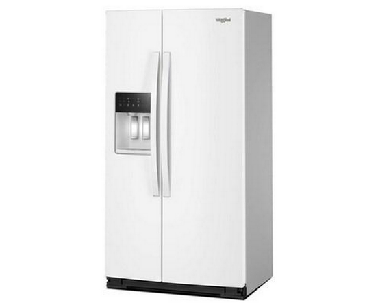 Whirlpool 36-Inch, 21 Cu. Ft. Side-By-Side Refrigerator With Water And Ice Dispenser - WRSC5536RW