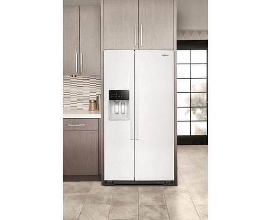 Whirlpool 36-Inch, 21 Cu. Ft. Side-By-Side Refrigerator With Water And Ice Dispenser - WRSC5536RW