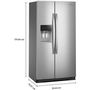 Whirlpool 36-Inch, 21 Cu. Ft. Side-By-Side Refrigerator With Water And Ice Dispenser - WRSC5536RZ