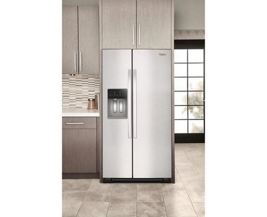 Whirlpool 36-Inch, 21 Cu. Ft. Side-By-Side Refrigerator With Water And Ice Dispenser - WRSC5536RZ