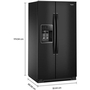 Whirlpool 36-Inch, 28 Cu. Ft. Side-By-Side Refrigerator With Water And Ice Dispenser - WRSF5536RV