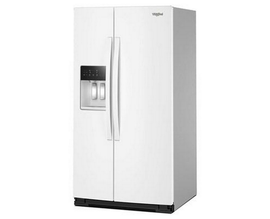 Whirlpool 36-Inch, 28 Cu. Ft. Side-By-Side Refrigerator With Water And Ice Dispenser - WRSF5536RW