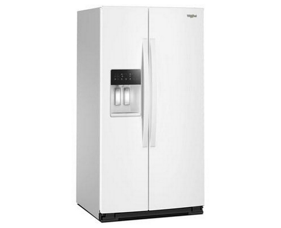 Whirlpool 36-Inch, 28 Cu. Ft. Side-By-Side Refrigerator With Water And Ice Dispenser - WRSF5536RW