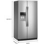 Whirlpool 36-Inch, 28 Cu. Ft. Side-By-Side Refrigerator With Water And Ice Dispenser - WRSF5536RZ