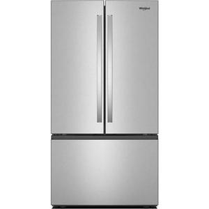 Whirlpool 36-Inch, 31 Cu. Ft. Freestanding French 3- Door Refrigerator With Internal Water Dispenser - WRFF3336SZ