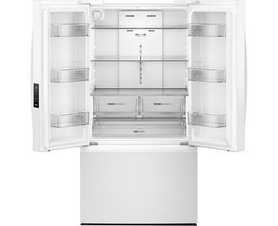 Whirlpool 36-Inch, 31 Cu. Ft. Freestanding French 3- Door Refrigerator With Internal Water Dispenser - WRFF3336SW