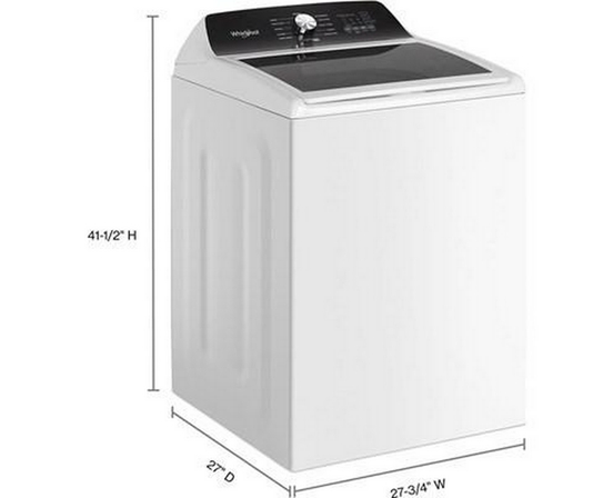 Whirlpool® 5.3 Cu. Ft. I.E.C. Top Load Impeller Washer with Built-in Faucet - WTW5020SW