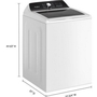 Whirlpool® 5.3 Cu. Ft. I.E.C. Top Load Impeller Washer with Built-in Faucet - WTW5020SW