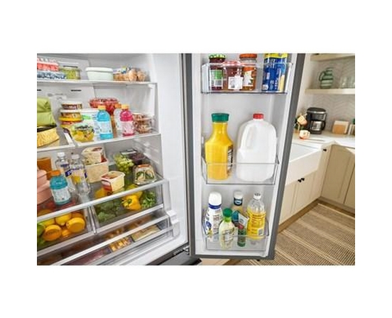 Whirlpool 36-Inch, 30 Cu. Ft. Freestanding French 3-Door Refrigerator With External Water And Ice Dispensing System - WRFF3536SV
