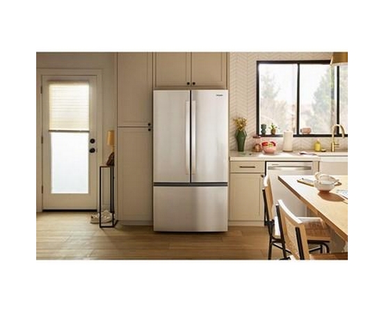 Whirlpool 36-Inch, 30 Cu. Ft. Freestanding French 3-Door Refrigerator With External Water And Ice Dispensing System - WRFF3536SZ