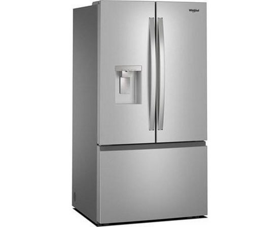 Whirlpool 36-Inch, 30 Cu. Ft. Freestanding French 3-Door Refrigerator With External Water And Ice Dispensing System - WRFF3536SZ