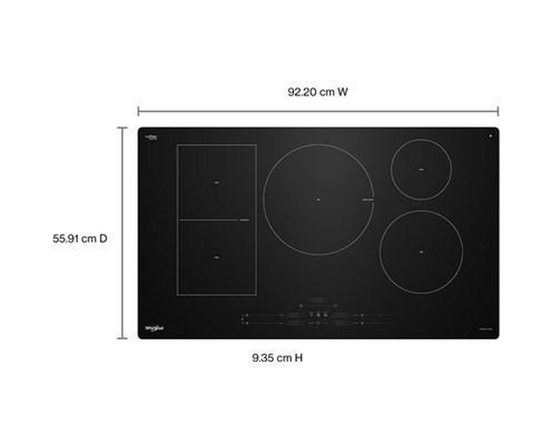 Whirlpool 36 Inch Intelligent Induction Cooktop With Temp Cook™ Technology And Wipeclean™ Coating - WCIT7536SB