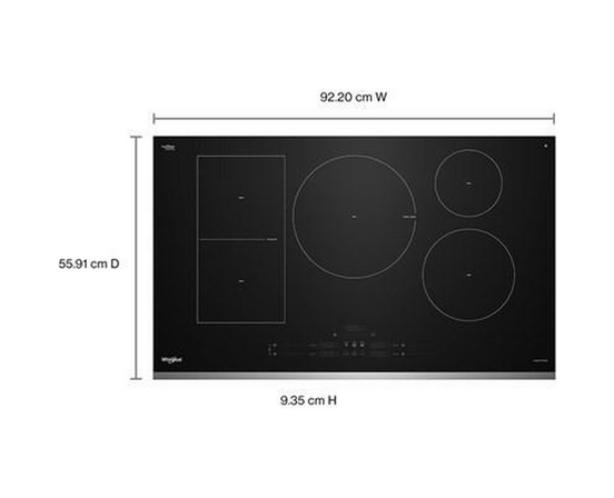 Whirlpool 36 Inch Intelligent Induction Cooktop With Temp Cook™ Technology And Wipeclean™ Coating - WCIT7536SS
